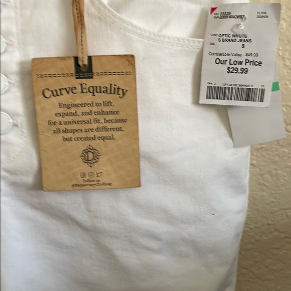 White Button-Fly Jeans - Picture 3 of 5